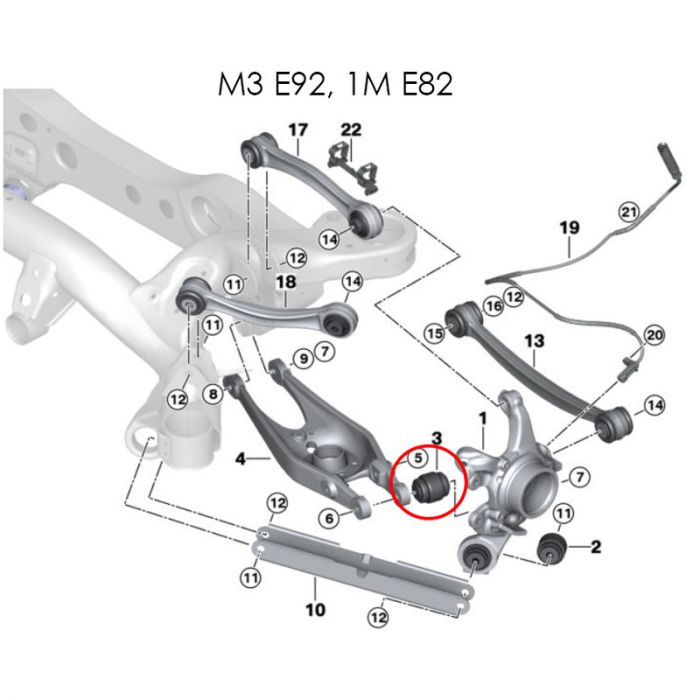 Millway Eccentric control arm bushing BMW M3E9x 1ME82 M2 M3 M4 F-series
